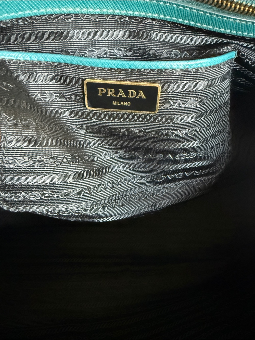 Prada Saffiano Leather Tote - Teal - Picture 6 of 15